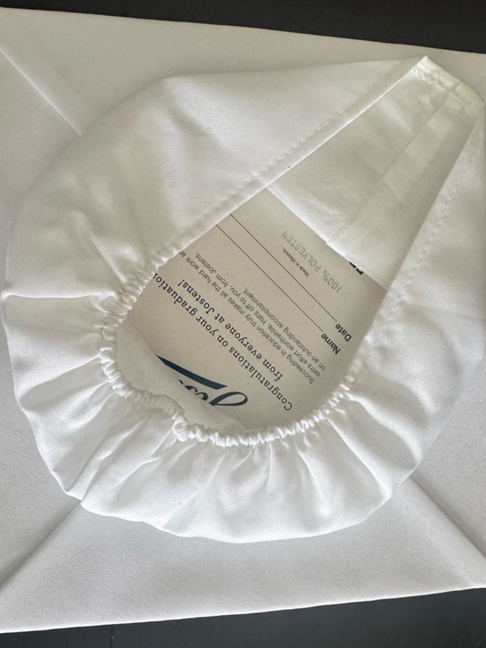 Josten’s White Graduation cap zippered front gown Worn once Great for choir too - Picture 5 of 5